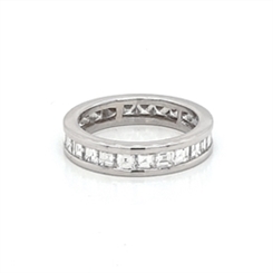 Channel Set Carre Cut Full Eternity Ring 2ct Approx